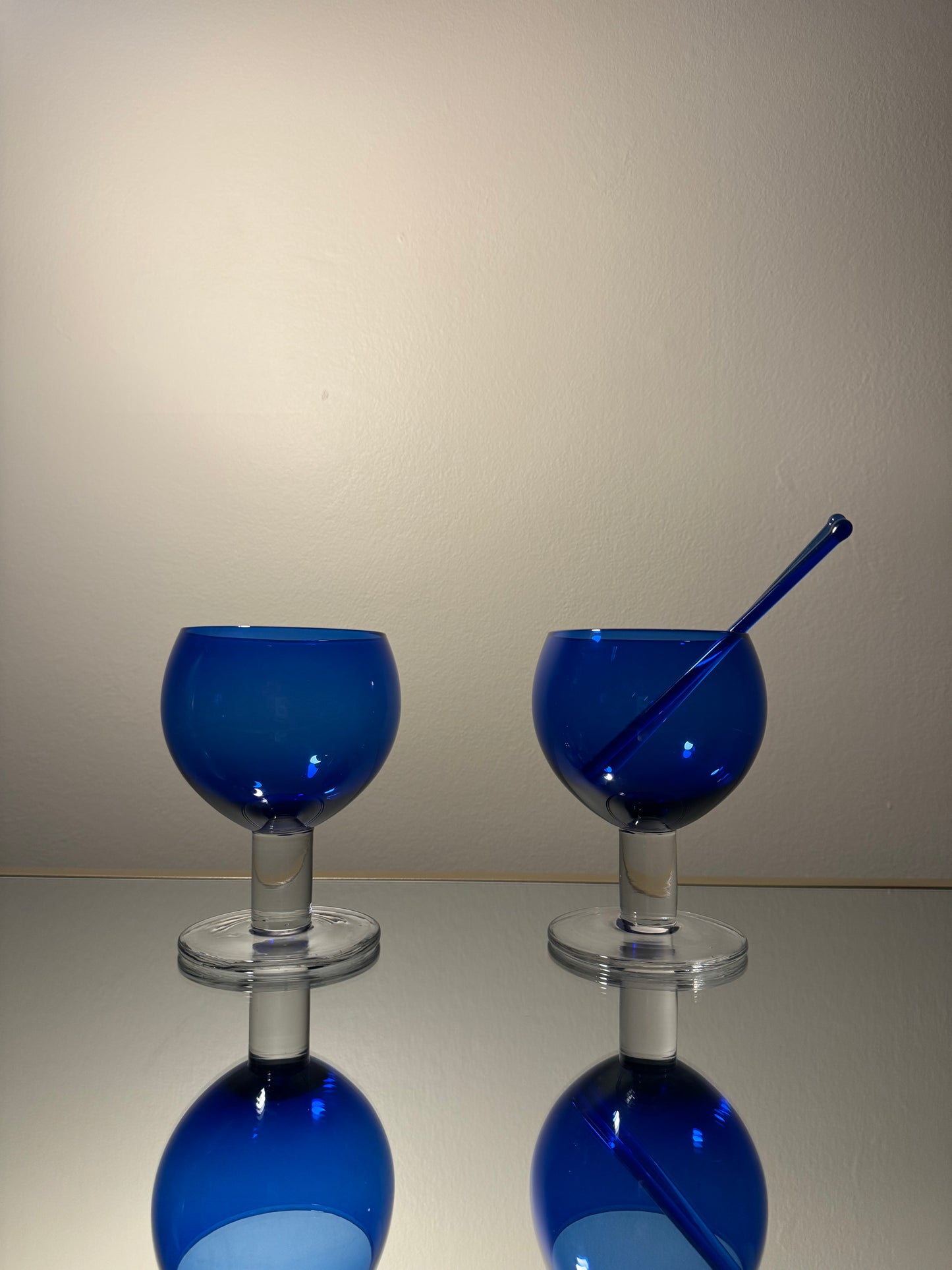 royal blue glass set