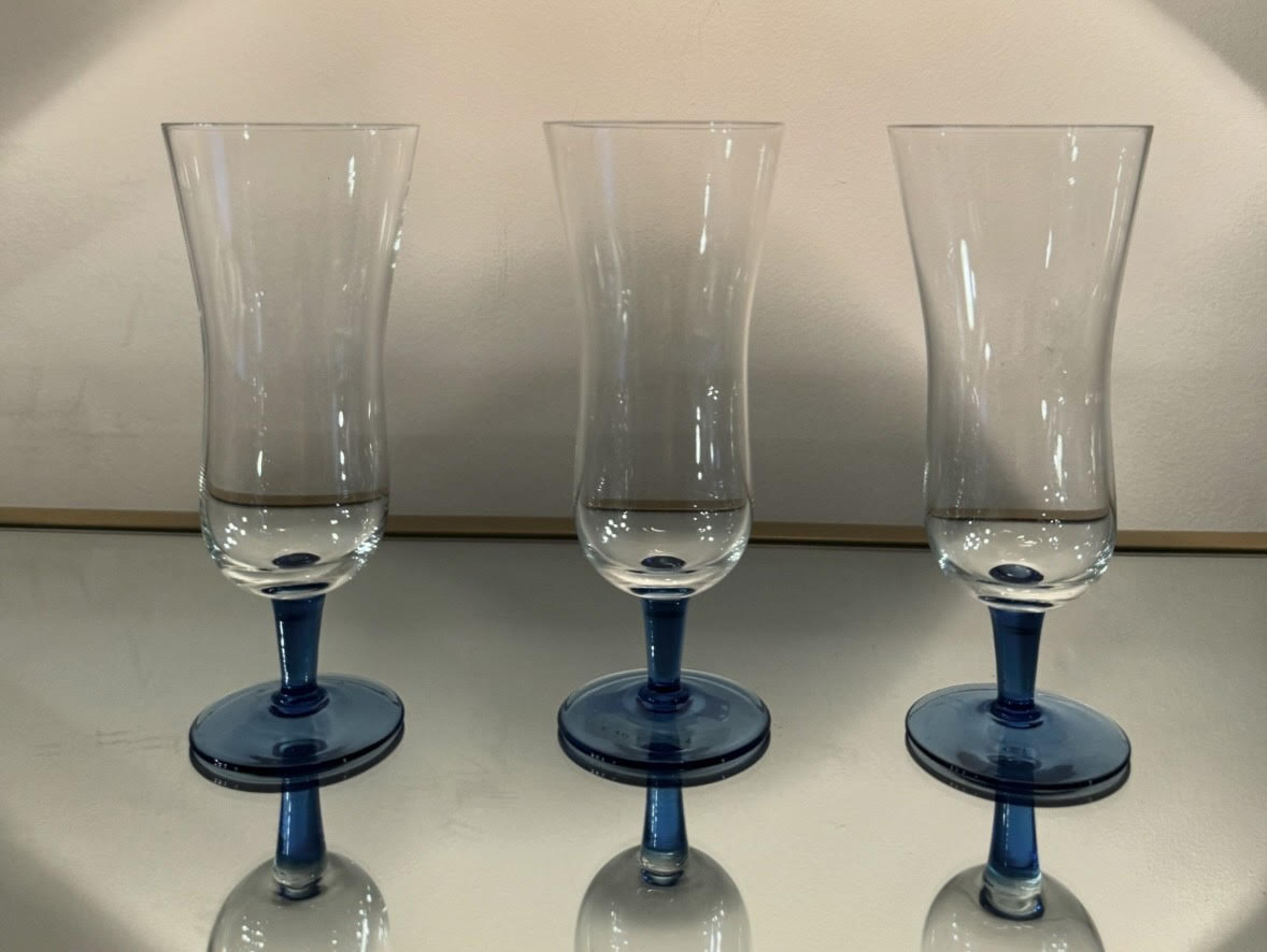blue stem glass set