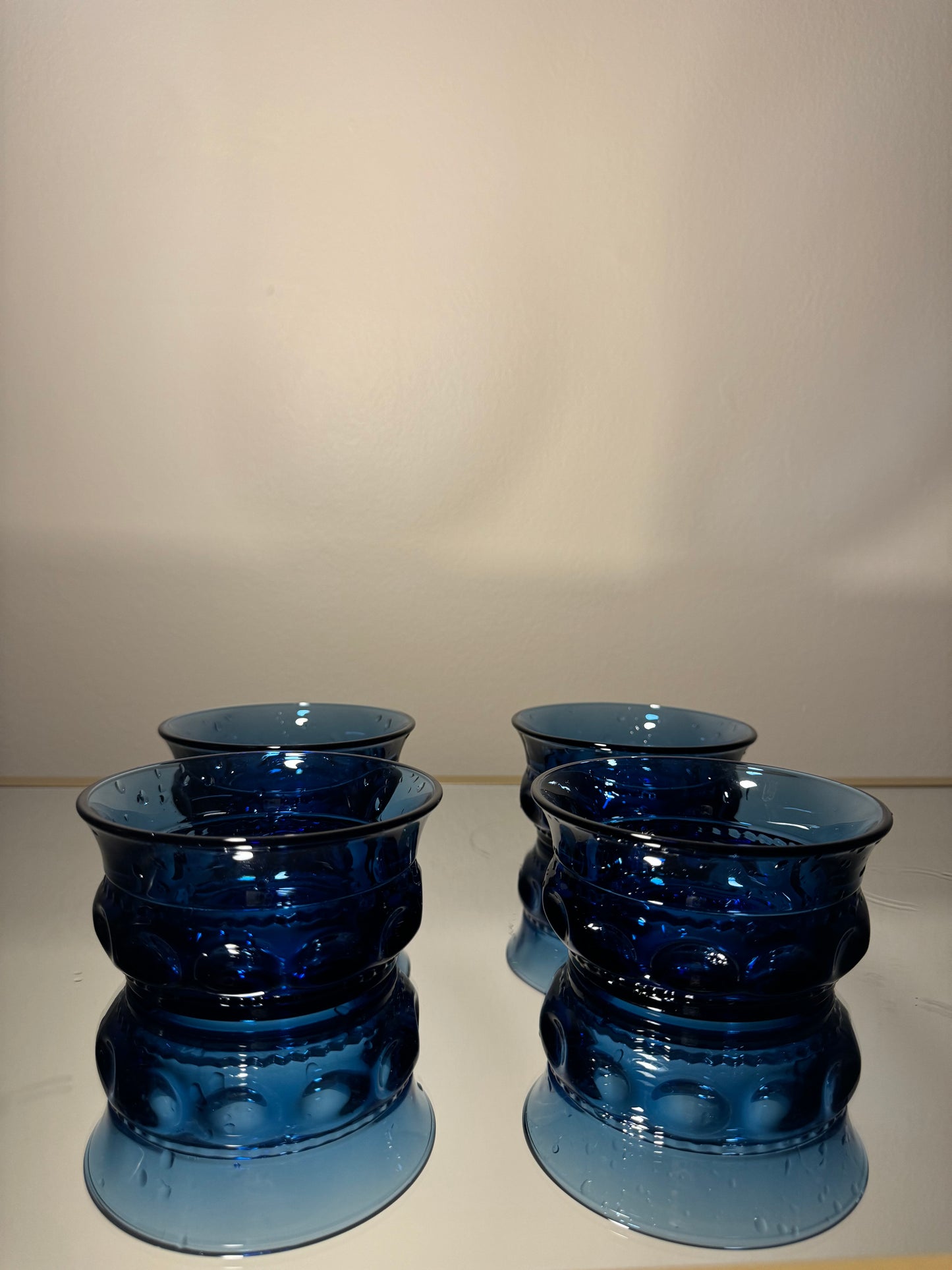 blue desert bowls w/ texture