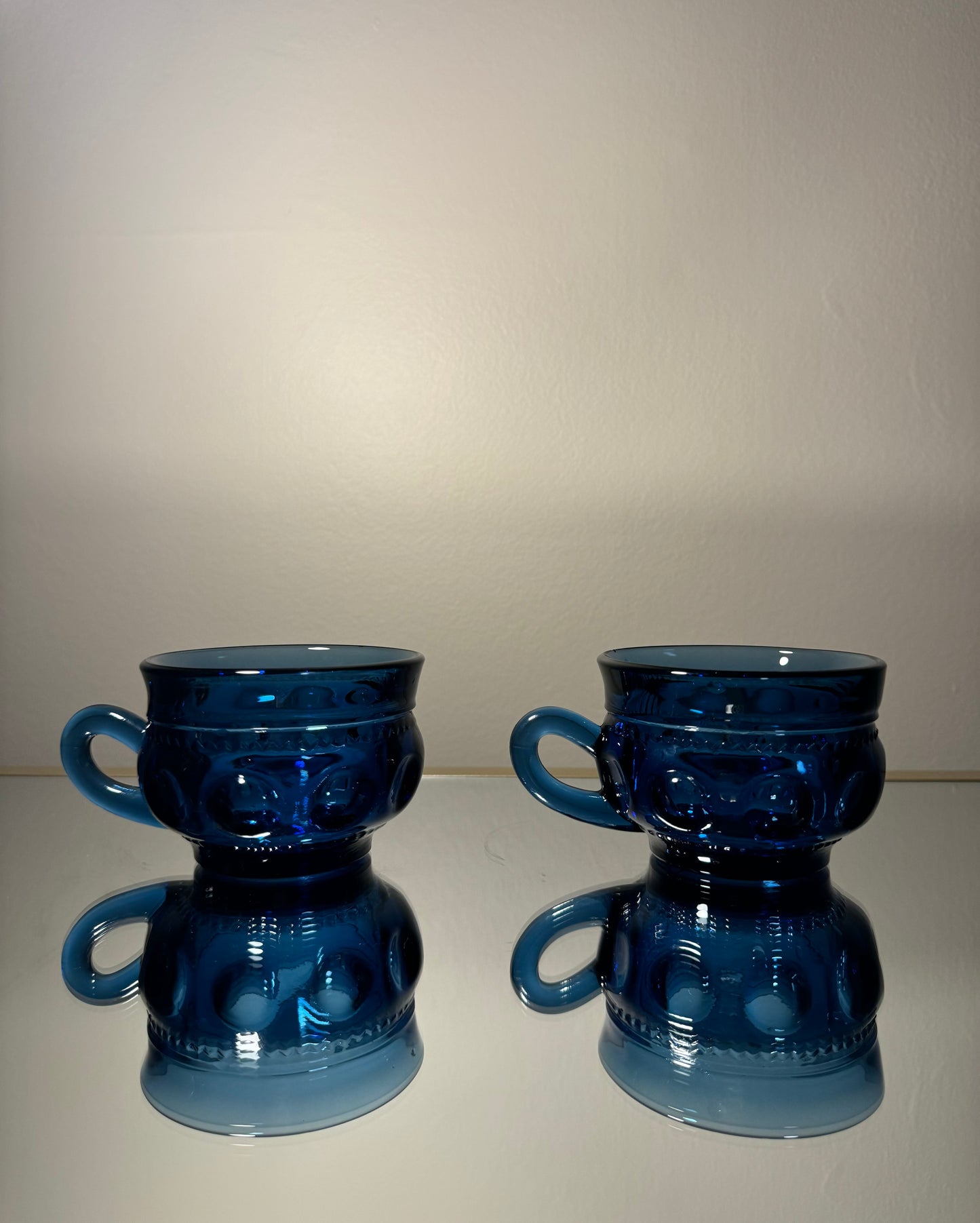 blue teacups w/ texture