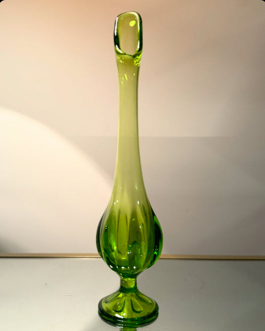 green vase